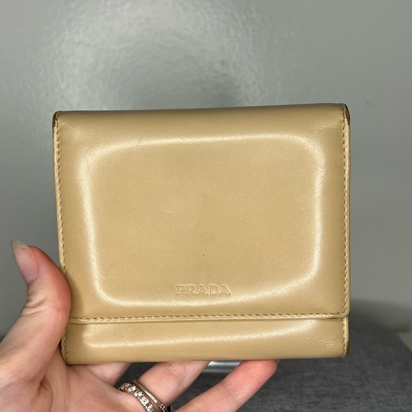 Prada Handbags - Authentic Prada Vernis Beige Trifold